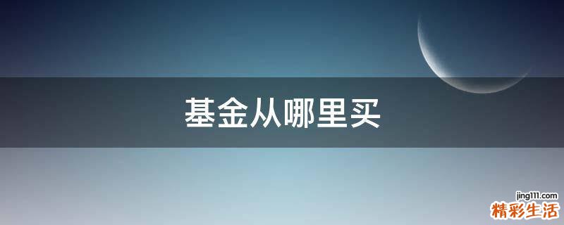 基金从哪里买
