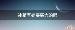 冰箱有必要买大的吗
