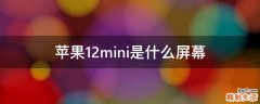 苹果12mini是什么屏幕
