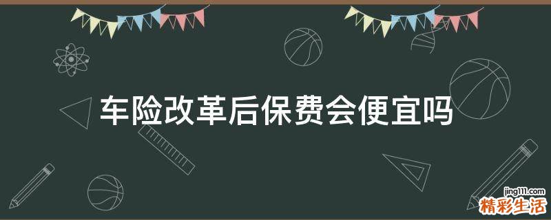 车险改革后保费会便宜吗