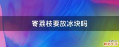 寄荔枝要放冰块吗