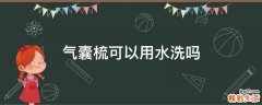 气囊梳可以用水洗吗