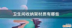 卫生间收纳架材质有哪些