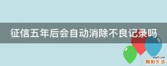 征信五年后会自动消除不良记录吗