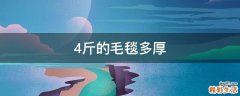 4斤的毛毯多厚