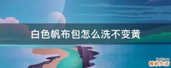 白色帆布包怎么洗不变黄