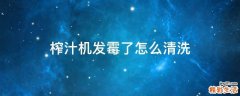 榨汁机发霉了怎么清洗