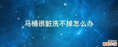 马桶很脏洗不掉怎么办