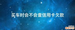 买车时会不会查信用卡欠款