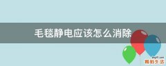 毛毯静电应该怎么消除
