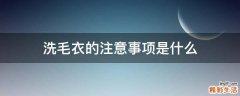 洗毛衣的注意事项是什么