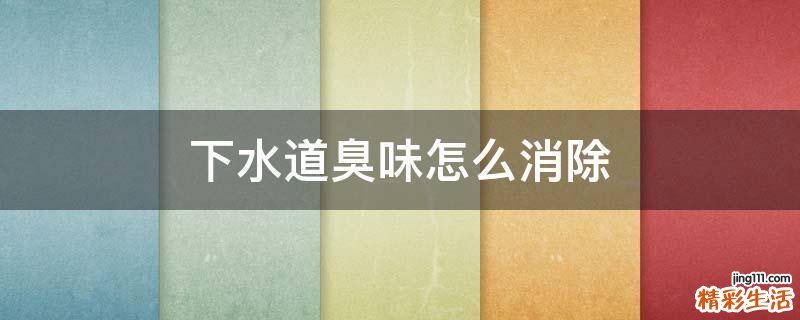 下水道臭味怎么消除