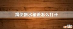 蹲便器水箱盖怎么打开