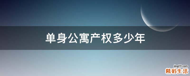 单身公寓产权多少年