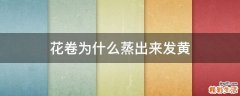花卷为什么蒸出来发黄