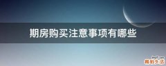 期房购买注意事项有哪些