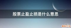 股票止盈止损是什么意思