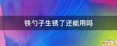 铁勺子生锈了还能用吗