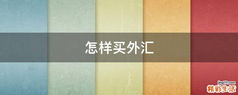 怎样买外汇