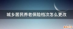 城乡居民养老保险档次怎么更改