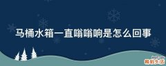 马桶水箱一直嗡嗡响是怎么回事
