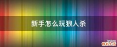 新手怎么玩狼人杀