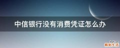 中信银行没有消费凭证怎么办