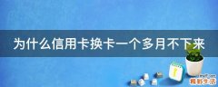 为什么信用卡换卡一个多月不下来