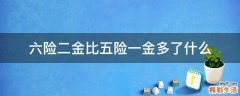 六险二金比五险一金多了什么