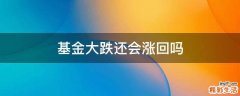 基金大跌还会涨回吗