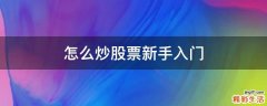 怎么炒股票新手入门