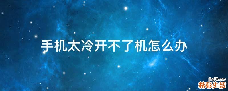 手机太冷开不了机怎么办