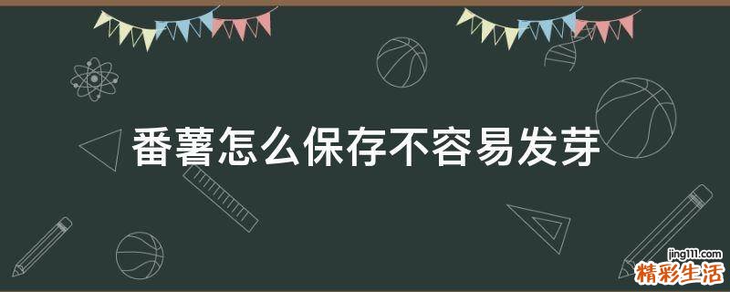 番薯怎么保存不容易发芽