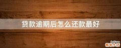 贷款逾期后怎么还款最好