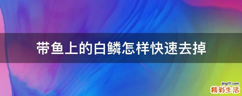 带鱼上的白鳞怎样快速去掉