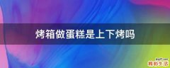 烤箱做蛋糕是上下烤吗