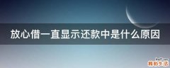 放心借一直显示还款中是什么原因