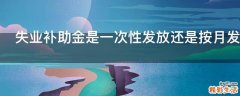 失业补助金是一次性发放还是按月发放