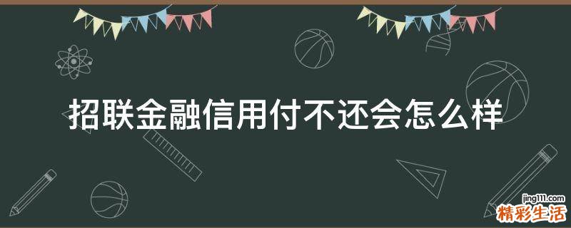 招联金融信用付不还会怎么样