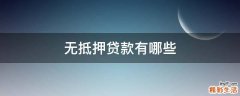 无抵押贷款有哪些