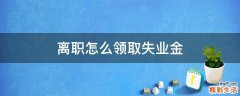 离职怎么领取失业金