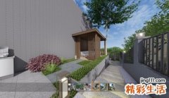一排五间平房设计图带院子装修图 农村自建房设计图一层带院子
