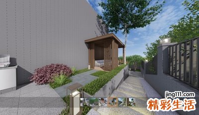 一排五间平房设计图带院子装修图 农村自建房设计图一层带院子