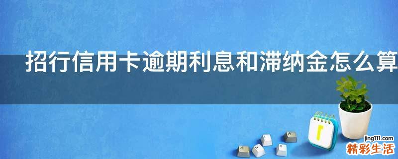 招行信用卡逾期利息和滞纳金怎么算