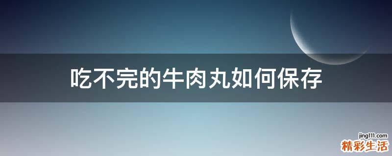吃不完的牛肉丸如何保存