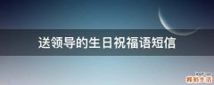 送领导的生日祝福语短信
