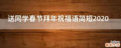 送同学春节拜年祝福语简短2021