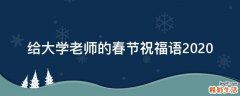 给大学老师的春节祝福语2021