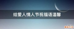 给爱人情人节祝福语温馨