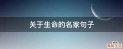 关于生命的名家句子